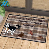 Watch Out Your Shoes Mat Husky | Welcome Mat | House Warming Gift