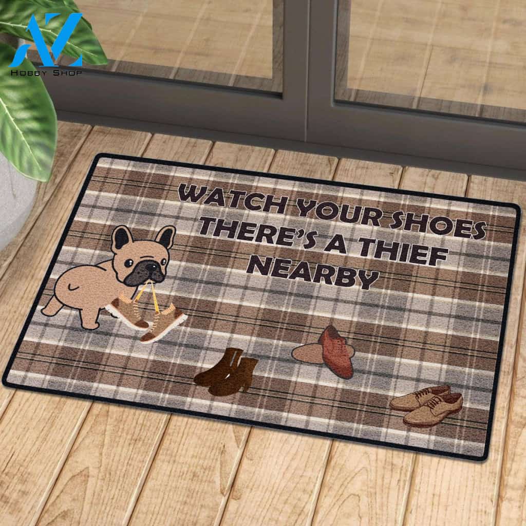 Watch Out Your Shoes Mat Pug | Welcome Mat | House Warming Gift