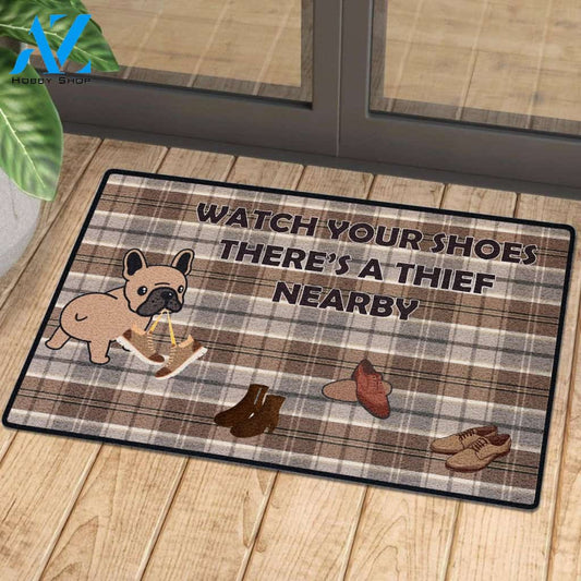 Watch Out Your Shoes Mat Pug | Welcome Mat | House Warming Gift