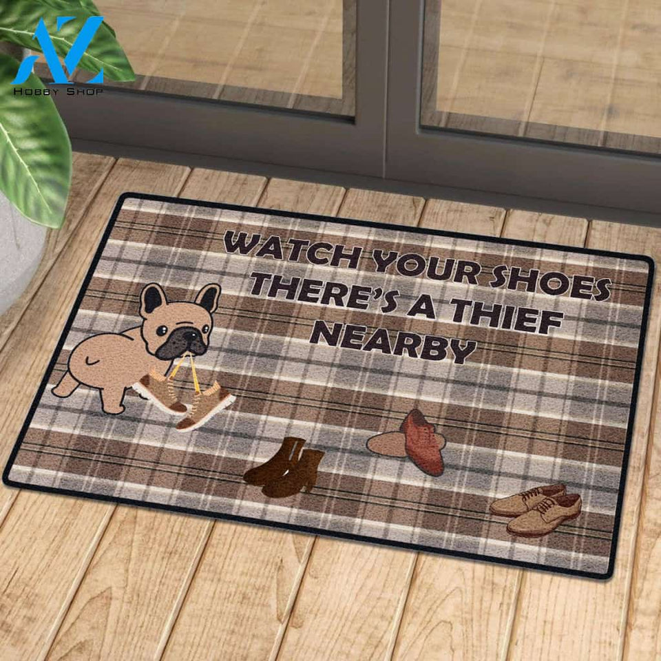Watch Out Your Shoes Mat Pug | Welcome Mat | House Warming Gift