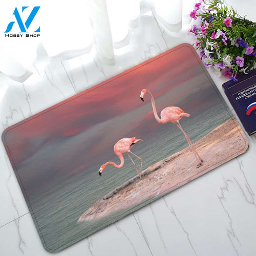 Watercolor Animal Doormat Welcome Mat House Warming Gift Home Decor Gift for Flamingo Lovers Funny Doormat Gift Idea