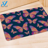 Watercolor Butterfly Print Door Mat