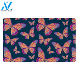 Watercolor Butterfly Print Door Mat