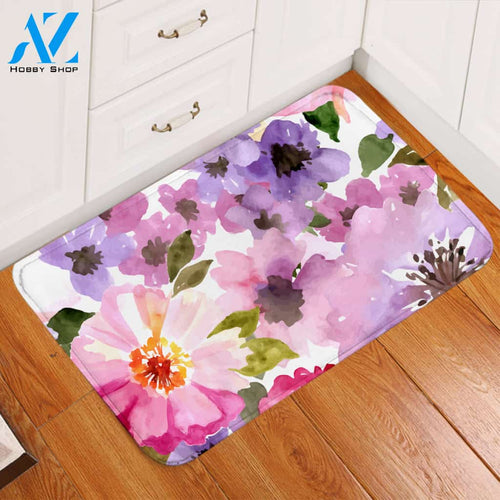 Watercolored Flower Garden SWDD0628 Door Mat