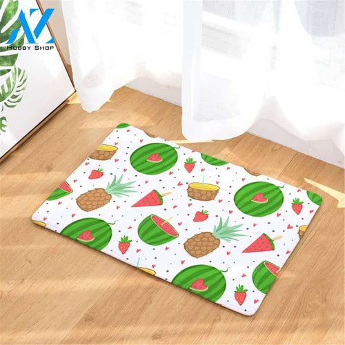 Watermelon And Pineapple Doormat Welcome Mat Housewarming Gift Home Decor Funny Doormat Gift Idea For Fruit Lovers Gift For Family