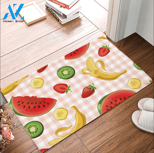 Watermelon Banana Kiwi Strawberry Doormat Welcome Mat Housewarming Gift Home Decor Funny Doormat Gift Idea For Fruit Lovers