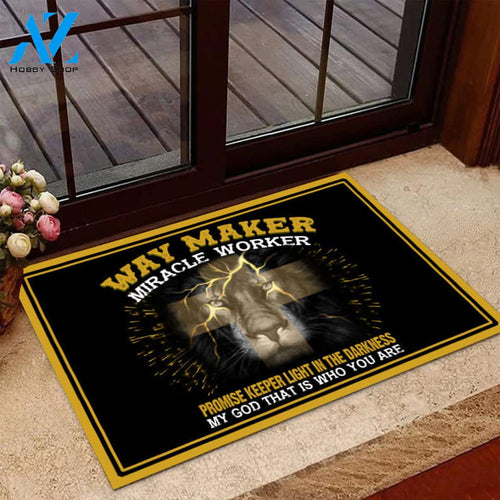  Way Maker Miracle Worker Promise Keeper Light In The Darkness My God Doormat