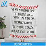 We Are A Baseball Family Blanket Gift for Baseball Lovers Birthday Gift Home Decor Bedding Couch Sofa Soft and Comfy Cozy