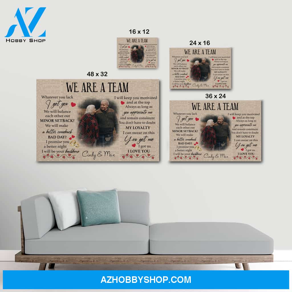 We are a team dictionary background - Personalized canvas