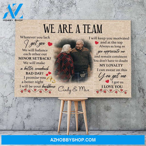 We are a team dictionary background - Personalized canvas