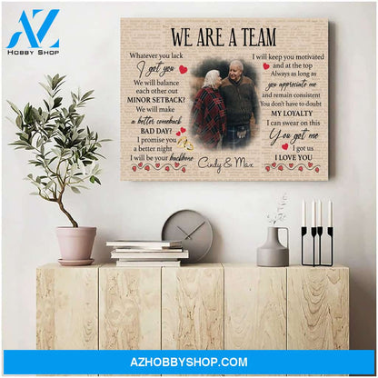We are a team dictionary background - Personalized canvas