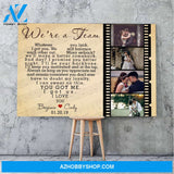 We are a team heart version - Personalized Canvas