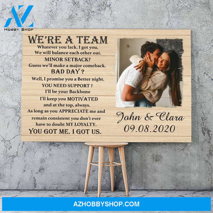 We are a team - Personalized Canvas