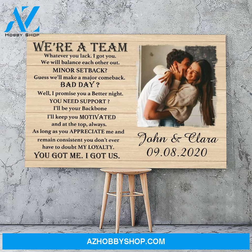 We are a team - Personalized Canvas
