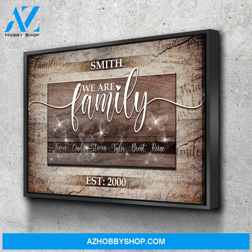 We Are Family Personalized Premium Canvas