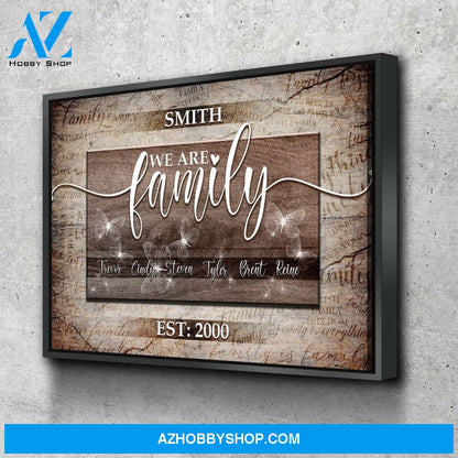 We Are Family Personalized Premium Canvas