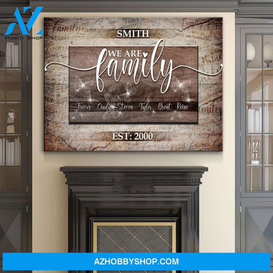 We Are Family Personalized Premium Canvas