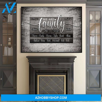 We Are Family V2 Personalized Premium Canvas
