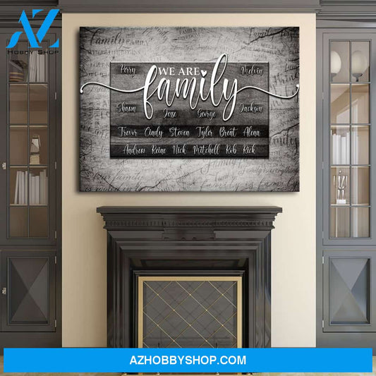 We Are Family V2 Personalized Premium Canvas