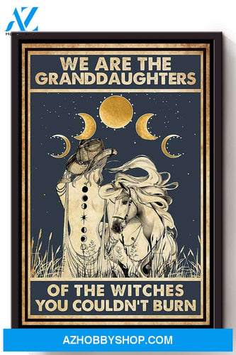 We Are Granddaughter Witch Cowgirl Halloween Canvas And Poster, Wall Decor Visual Art, Halloween Gift, Happy Halloween