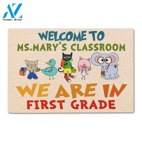 Personalized Back To School Ideas Teacher We Are In Back To School Day- Custom Classroom Doormat