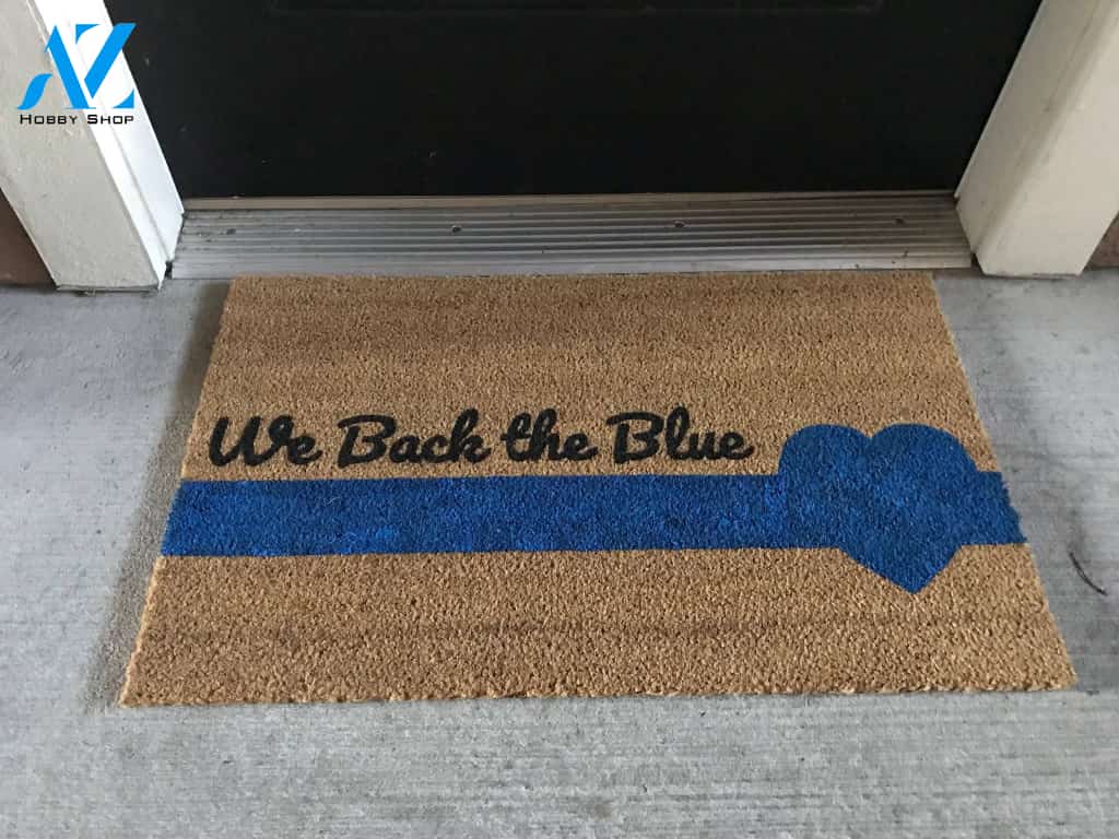 We Back The Blue Doormat | Welcome Mat | House Warming Gift