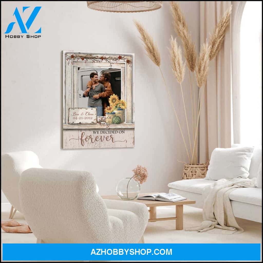 We decided on forever - Personalized canvas