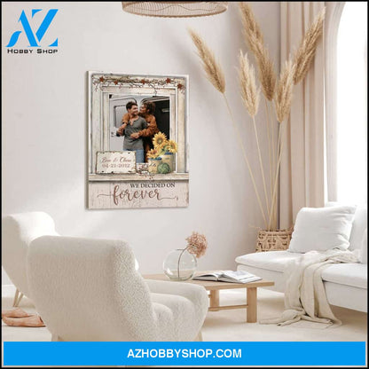 We decided on forever - Personalized canvas
