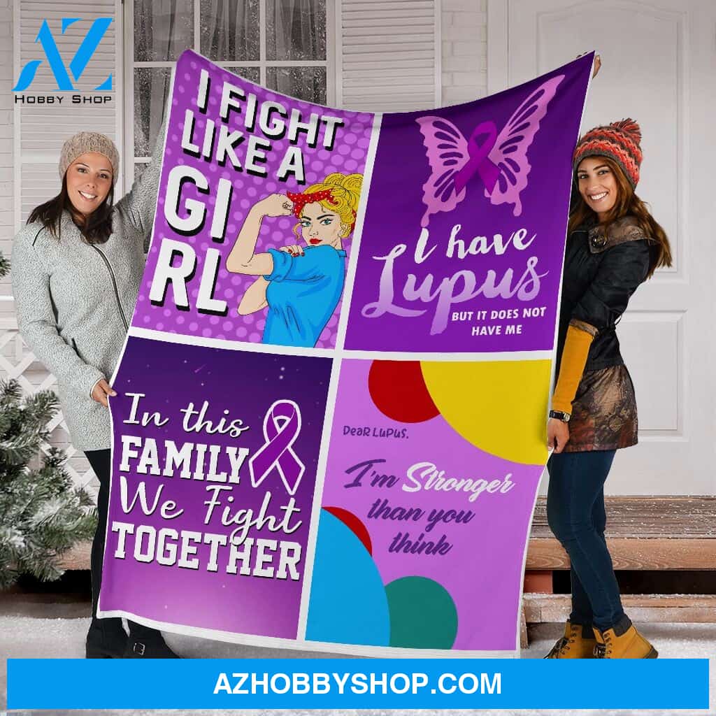 We Fight Together Lupus Awareness Fleece Blanket