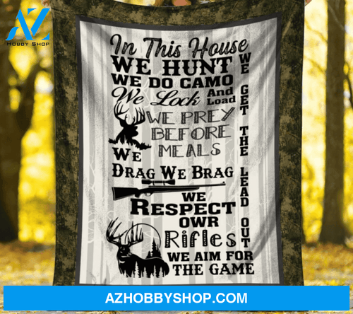 We Get The Lead Out, Deer Hunting Blanket Gift For Hunting Lover Birthday Gift Home Decor Bedding Couch Sofa Soft and Comfy Cozy