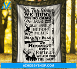 We Get The Lead Out, Deer Hunting Blanket Gift For Hunting Lover Birthday Gift Home Decor Bedding Couch Sofa Soft and Comfy Cozy