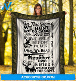 We Get The Lead Out, Deer Hunting Blanket Gift For Hunting Lover Birthday Gift Home Decor Bedding Couch Sofa Soft and Comfy Cozy
