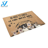 We Know You're Here Corgi Printed Doormat Home Decor