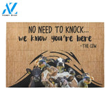 We Know You're Here Cow Printed Doormat Home Decor