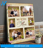 Personalized Canvas, We love you Great Mom Gift with Photos Canvas Wall Art Kids Gift Ideas