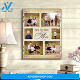 Personalized Canvas, We love you Great Mom Gift with Photos Canvas Wall Art Kids Gift Ideas
