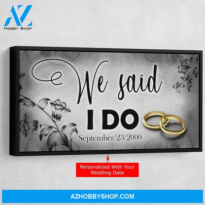 We Said I Do Personalized Wedding Canvas