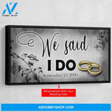 We Said I Do Personalized Wedding Canvas