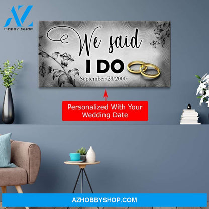 We Said I Do Personalized Wedding Canvas