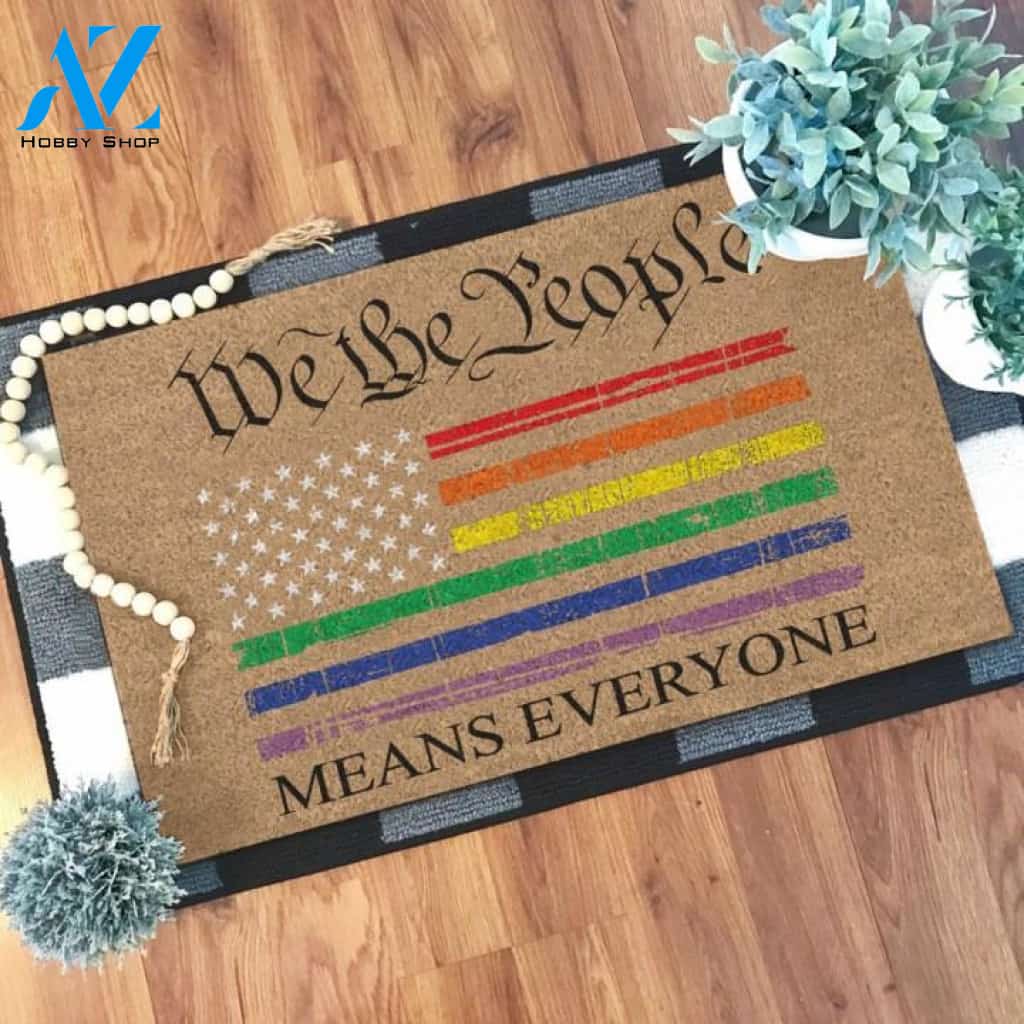 We the people means everyone Doormat | Welcome Mat | House Warming Gift