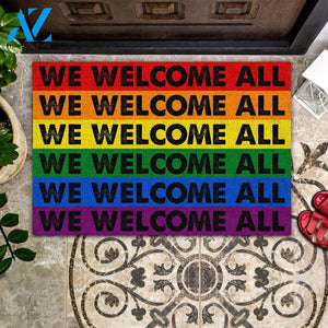 We Welcome All LGBT Doormat | Welcome Mat | House Warming Gift