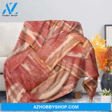 Weaving Bacon Blanket, Funny Fleece Blanket, Food Blanket Gift For Friend Family Birthday Gift Home Decor Bedding Couch Sofa Soft and Comfy Cozy