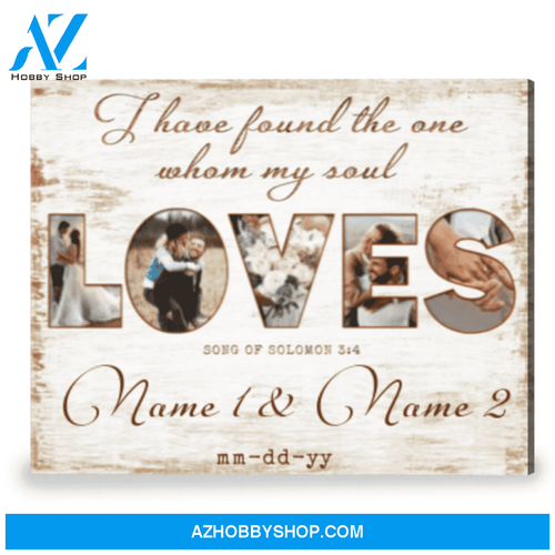 Wedding Anniversary Gift For Him And Her Personalized Photo Gift Canvas Print