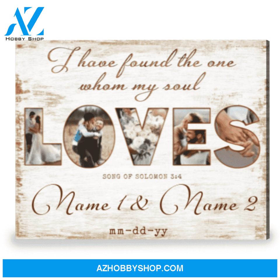 Wedding Anniversary Gift For Him And Her Personalized Photo Gift Canvas Print