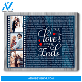 Wedding Song Lyrics with Photo Personalized Canvas Best Anniversary Gift For Her For Him