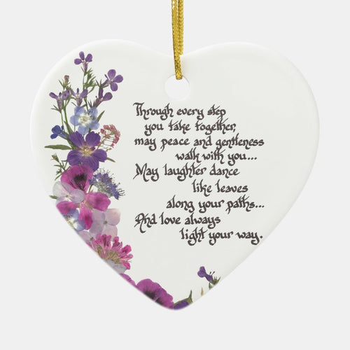 Wedding, Engagement, Anniversary Gifts Ceramic Ornament
