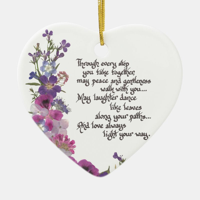 Wedding, Engagement, Anniversary Gifts Ceramic Ornament