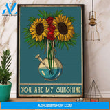 Weed And Sunflower You Are My Sunshine Canvas And Poster, Wall Decor Visual Art