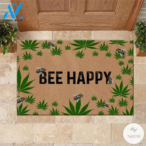 Weed Bee Happy Doormat