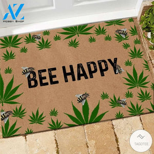 Weed Bee Happy Doormat